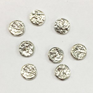 SHAREYDVA アンティークプレート カービングサークル シルバー 3.5mm 8P 【シャレドワ/メタルパーツ/アート/ジェルネイル/ネイル用品】