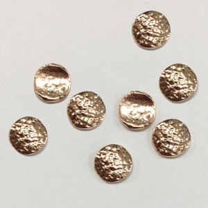 SHAREYDVA アンティークプレート カービングサークル ピンクゴールド 5.5mm 8P 【シャレドワ/メタルパーツ/ジェルネイル/ネイル用品】