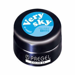 PREGEL カラーEX ベリースカイ PG-CE895 3g 【ソークオフ/カラージェル/uv led 対応/国産/ジェルネイル/ネイル用品】