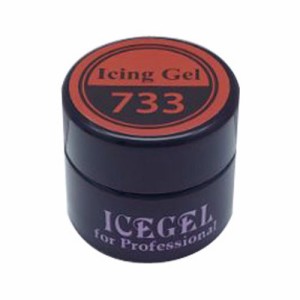 ICE GEL A BLACK アイシングジェル 733 レッド 3g 【3Dアート/ジェルネイル/ネイル用品】