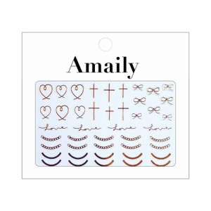 Amaily ネイルシール No.9-19 ワイヤー(G) 【ネイルアート/ネイルシール/セルフネイル/ネイルパーツ/ジェルネイル/ネイル用品】