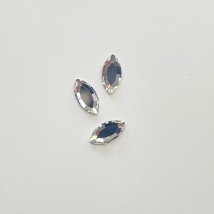 MysticFlakes プレシオサラインストーン ナベット クリスタル 8×4mm /3P 【ミスティックフレークス/ネイルパーツ/ネイル用品】