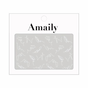 Amaily ネイルシール NO.8-22 くねくねライン (白) 【ネイルアート/ネイルシール/ネイル用品】