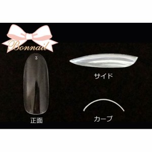 Bonnail クリアラウンドロングチップ C30R300 ＃02 /50P 【ネイルチップ/グルー/ラップ関連ネイル用品】