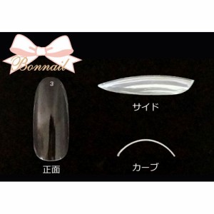 Bonnail クリアラウンドロングチップ C30R300 ＃03 /50P 【ネイルチップ/グルー/ラップ関連ネイル用品】