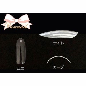 Bonnail クリアラウンドロングチップ C30R300 ＃08 /50P 【ネイルチップ/グルー/ラップ関連ネイル用品】