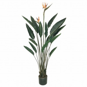 人工観葉植物 ストレチアプラント 高さ140cm （P205-fg7416) （代引き不可） インテリアグリーン フェイクグリーン