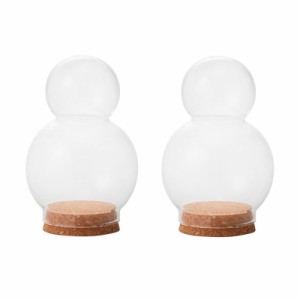 花瓶 フラワーベース Glass Gift Glass with Cork SNOWMAN ガラスウイズコルク スノーマン clear （2個入り） [777-491-000] [p121] ガラ