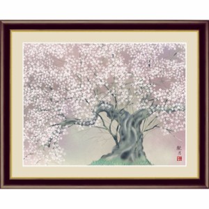 額絵 日本画[花鳥画]春飾り 【夜桜爛漫】 [F4] [森山観月] [G4-BK061-F4]【代引き不可】