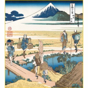 色紙絵 富嶽三十六景 葛飾北斎 相州仲原 浮世絵 k3-039（代引き不可）