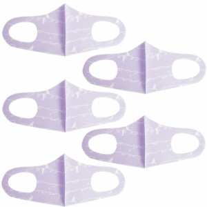 ファッション グッズ デザイナーズマスク5枚SET L〜LLサイズ/CAT　LAVENDER  hw706-13