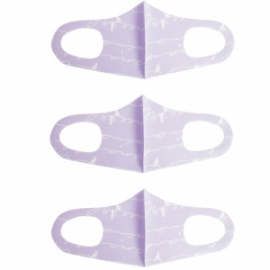 ファッション グッズ デザイナーズマスク3枚SET M〜Lサイズ/CAT　LAVENDER  hw706-13