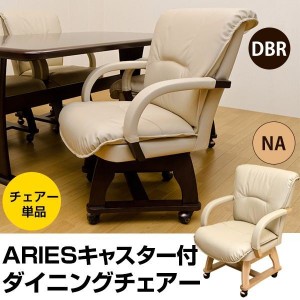 ダイニングチェア ダイニングテーブル テーブル 家具 インテリア ARIES キャスター付きダイニングチェア DBR NA