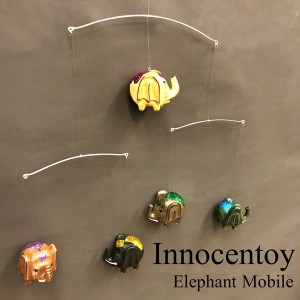 オブジェ 置き物 インテリア雑貨 家具 インテリア Innocentoy エレファントモビール 玄関や部屋の扉 窓際に楽しい雰囲気演出 可愛い