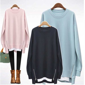 サイズ有S/M/L/XL/2XL/3XL トレーナー ビックシルエット オーバーサイズ 大きめ 韓国 大きいサイズ 大きめ ロング ピンク ブラック ブル