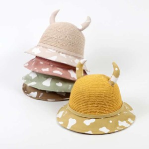 2024新品可愛い男の子女の子帽子メッシュ夏用ハット4色 ベビーキッズ赤ちゃんサンバイザー ハット UVカット帽子 サマーハット 折りたた