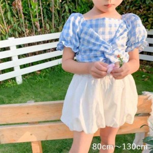 ショートパンツ キッズ ベビー 女の子 短パン カボチャパンツ バルーンパンツ ボトムス 子供服 かわいい 白 シンプル 無地 定番 ふんわり