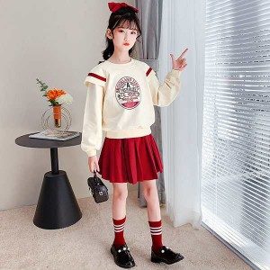 韓国子供服 セットアップ 女の子 春服 秋服 ブラウス tシャツ スカート トップス ボトムス 子供服 ジュニア こども服 ベビー服 カジュア