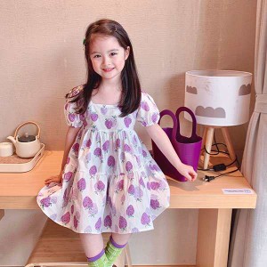 子供服 ワンピース キッズ 女の子 夏服 半袖ワンピース 花柄 韓国子ども服 ベビー服 子供ドレス 結婚式 誕生日 七五三 赤ちゃん お姫様