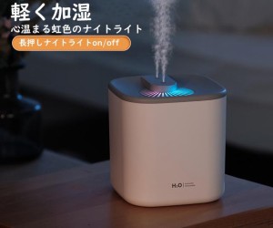 加湿器 加湿機 卓上加湿器 噴霧器 卓上 オフィス 家庭用 寝室 大容量 3L USB 3000ml LED搭載 ミュート設計 空気浄化機 静音 加湿 時間 設