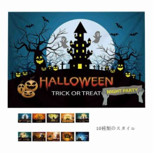 送料無料 ハロウィン ハロウィーン タペストリー 幕 飾り パーティー デコレーション 装飾 記念撮影 ハロウィン ディスプレイ バナー 横