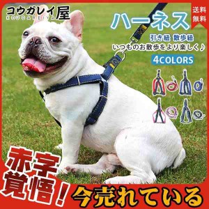 送料無料 犬 ハーネス 犬用 リード いぬ 胴輪 子犬 引き紐 ペット 首輪 シンプル 外出 お出かけ おしゃれ お散歩用品 おさんぽグッズ