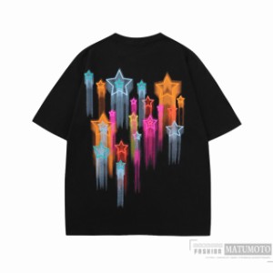 【三太郎の日】Tシャツ 星柄 Tシャツ ホシガラ メンズ レディース 半袖 おもしろ おしゃれ ペアルック プレゼント ブラック アプリコット