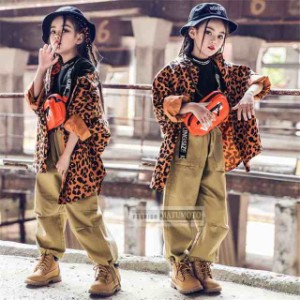 【三太郎の日】キッズダンス衣装 子供服 セットアップ 女の子　子供服 シャツ 長袖トップス パンツ 子供衣装 子供ダンス 舞台服 HIPHOP　