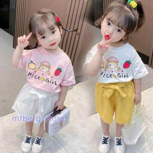 子供服 女の子 夏服 セットアップ 上下セット tシャツ ショートパンツ ズボン 韓国子供服 キッズ ジュニア ベビー服 おしゃれ 可愛い 新