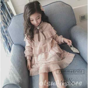 子供服 ワンピース キッズ 長袖 子供ドレス dress 女の子   韓国子供服  おしゃれ ピアノ 発表会 子供服 卒園式 秋冬新品