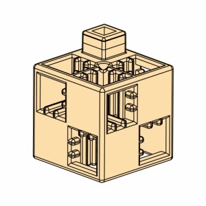 アーテック (Artec) アーテックブロック ブロック単品 基本四角 ペールオレンジ 24ピース 077743