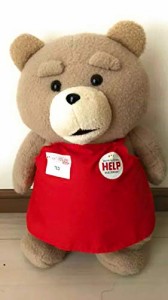 tedテッド　おれのBIGモフモフエプロンぬいぐるみ　 特大48cm