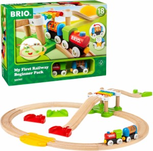 BRIO ( ブリオ ) レールウェイ マイファースト ビギナーセット [全18ピース] 対象年齢 1歳半~ ( 電車 おもちゃ 木製 レール ) 3