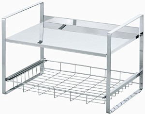 引出し付き トースターラック ステンレス頑丈棚板