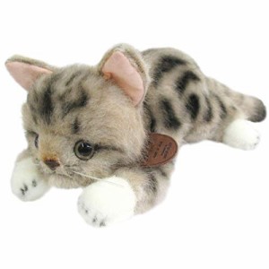 グレイスフル ネコ (日本製) おねだりCAT アメショー ブラウン ぬいぐるみ 全長23cm