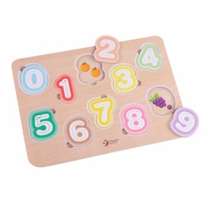 [ Classic World クラシックワールド ナンバー パズル ] 数字 パズル 型はめパズル 木製 知育玩具 算数 2歳 (CL54433)