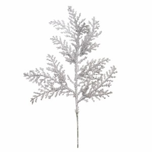 dodtazz クリスマス デコレーション 北欧風 装飾 松の葉 木 枝 オーナメント 装飾 造花 (シルバー)