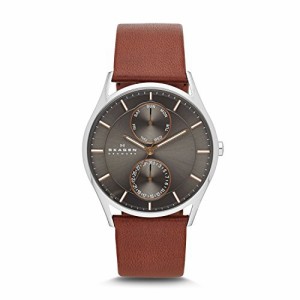 腕時計 スカーゲン メンズ Skagen Men's Holst Quartz Analog Stainless Steel and Leather Watch, Color: