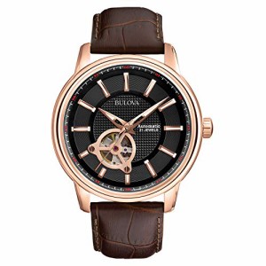 腕時計 ブローバ メンズ Bulova Men's Classic 3-Hand Automatic Leather Strap Watch, 21-jewels, Hack Fe