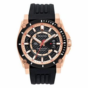 腕時計 ブローバ メンズ Bulova Men's Icon Precisionist 3-Hand Calendar Rose Gold Stainless Steel Watc