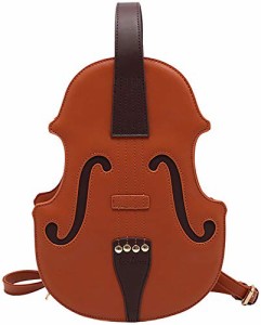 QZUnique ハンドバッグ カバン QZUnique Guitar/Violin/Piano Shoulder Bag Creative PU Leather Handbag Zi
