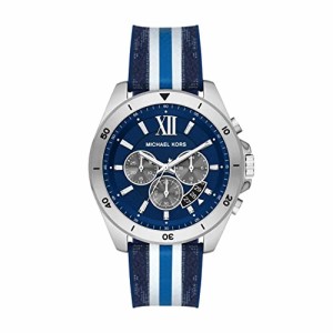 腕時計 マイケルコース メンズ Michael Kors Men's Brecken Chronograph Blue and White PVC Watch (Mod