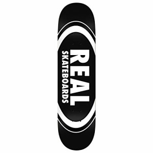 デッキ スケボー スケートボード Real Team Classic Oval Skateboard Deck - Black - 8.25"
