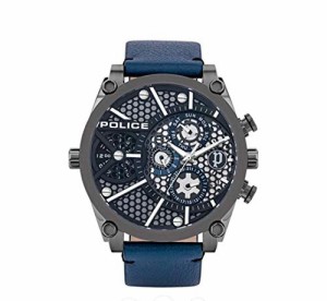腕時計 ポリス メンズ Police Unisex Adult Analogue Quartz Watch with Leather Strap PL15381JSU.61B, Blu