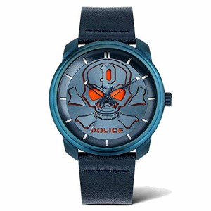 腕時計 ポリス メンズ Police Unisex-Adults Analogue Quartz Watch with Leather Strap PL15714JSBL.03, Bl