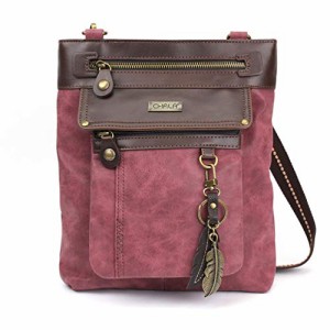 chala バッグ パッチ CHALA 2 in 1 Gemini Crossbody Purse/Fanny Pack with Mini Metal Keychain (Burgundy Fe