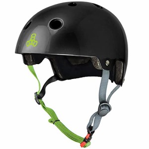 ヘルメット スケボー スケートボード Triple Eight Dual Certified Bike and Skateboard Helmet, Bla