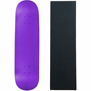 デッキ スケボー スケートボード Moose Skateboard Deck Blank Neon Purple 7.75" Black Grip