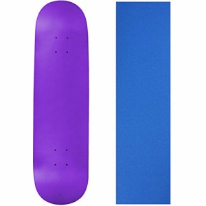 デッキ スケボー スケートボード Moose Skateboard Deck Blank Neon Purple 7.75" Blue Grip