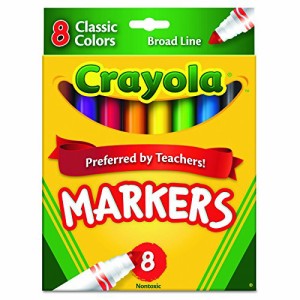 クレヨラ アメリカ 海外輸入 Crayola Broad Line Markers, School Supplies, Colors may vary, 8 Count